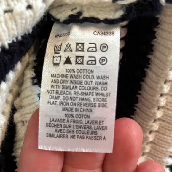 NWT French Connection Mozart Stripe Sleeveless Cotton Sweater Vest sz L - Picture 5 of 8